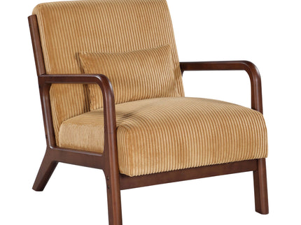 Upholstered Armchair With Back Support Pillow