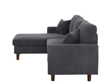 Upholstered Sectional With Toss Pillows