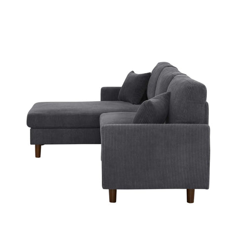 Upholstered Sectional With Toss Pillows