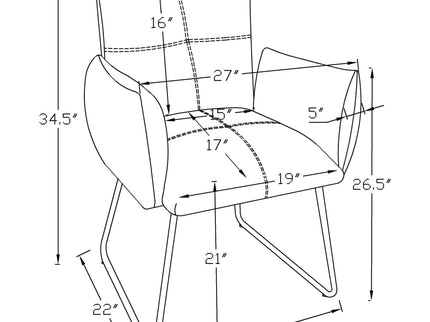 Donica - Upholstered Dining Arm Chair (Set of 2) - Light Gray