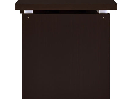 Floating - Top Computer Desk With Pullout Keyboard Shelf - Brown