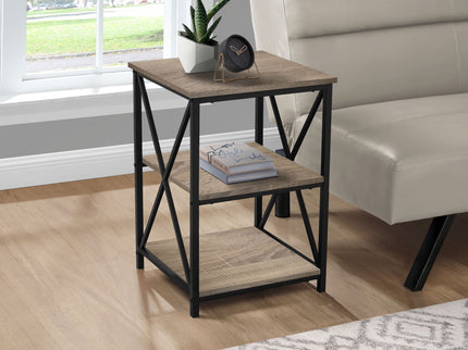 3 Tier Accent Table, Side Marble Look Contemporary & Modern