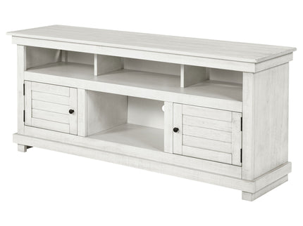 Castleton - TV Stand Media Console With Open Shelves And Storage Compartments - Antique White