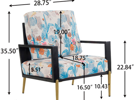 Modern Armchair With Solid Wood Frame