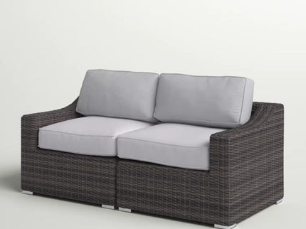Chic Wide Outdoor Loveseat With Cushions