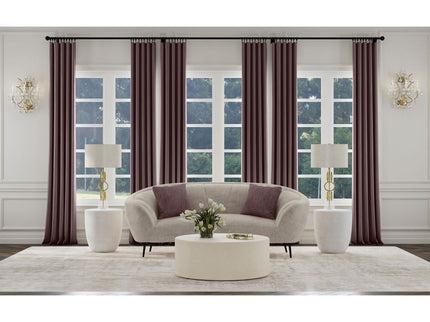 Saanich - Upholstered Curved With Plump Accent Pillows - Beige