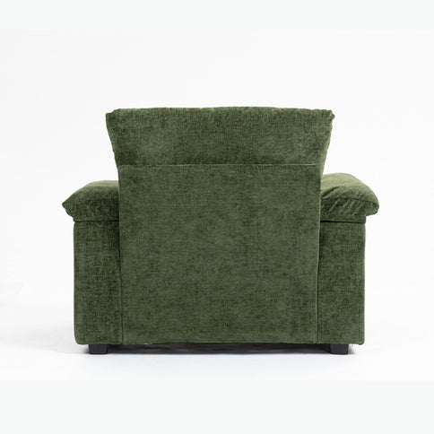 Fabric Sofa Bed With Cupholders And USB Charging Ports Chair For Living Room