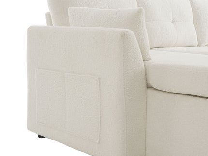 U-Shaped Sectional Sofa Bed With Storage And USB Ports