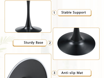 Round Dining Table With Thickened Top For Kitchen