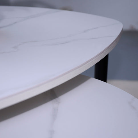 360 Degree Rotatable Coffee Table With Solid Legs