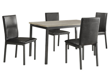 Macy - 5 Piece Dining Set - Black