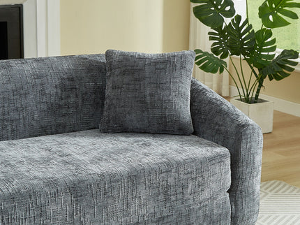 Curved Convertible Sofa, 2 In 1 Fold Out Bed With Pull Out Base And Deep Seat