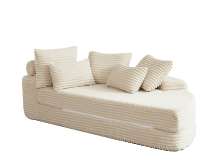 Semi Circular 2 In 1 Sofa Bed With Neck Pillow