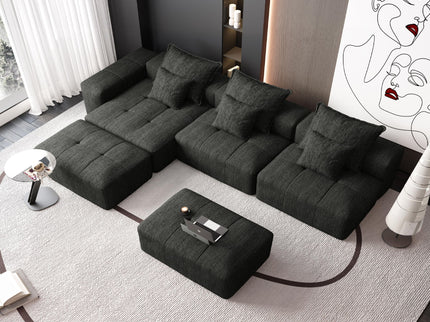 Modern Oversized Diy Combination, Modular Sectional Sofa With Pillows