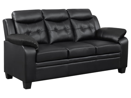 Eaton - Padded Sofa With Tufted Design - Black