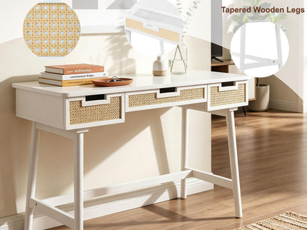 Writing Desk With 3 Drawers For Living Room