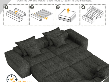 Modern Oversized Diy Combination Modular Sectional Sofa With Pillows