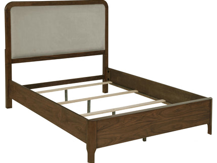 Verona - Queen Upholstered Panel Bed - Walnut