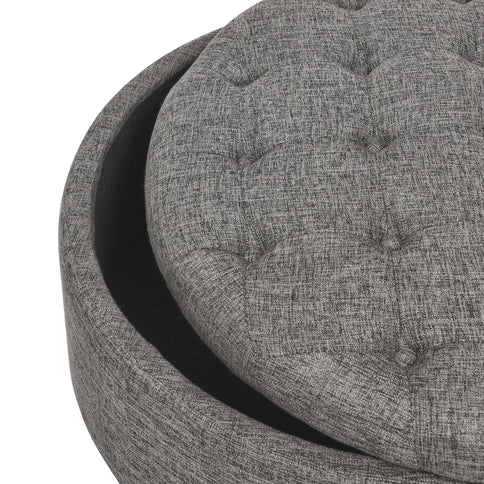 Tufted Storage Ottoman With Upholstery