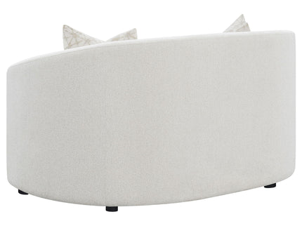 Rory - 2 Piece Sloped Arms Living Room Set - Ivory White
