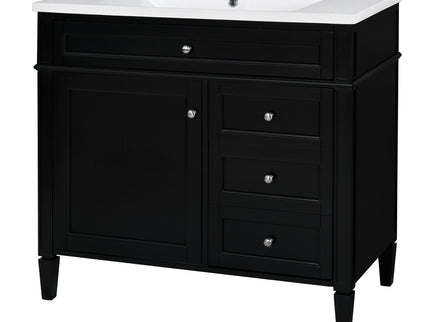 Bathroom Vanity & Top Sink, Modern Bathroom Storage Cabinet With 2 Drawers And A Tip-Out Drawer