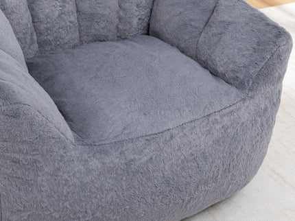 Beanbag Chair, Beanbag Sofa Chair With Armrests Stuffed High Density Foam