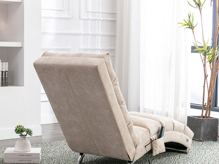 Massage Chaise Lounge Indoor With Remote Control, Ergonomic Electric Massage Lounger