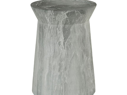Round Outdoor End Table - Marble