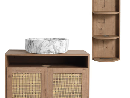 Bathroom Vanity & Art Sink And Storage Rack, Float Mounting Design