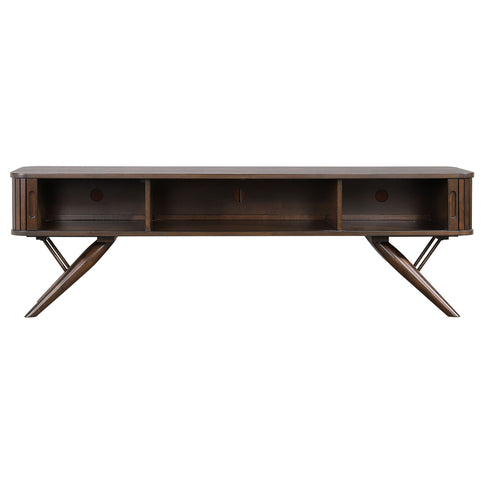 Stewart - TV Stand With Sliding Doors - Walnut