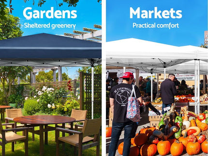 10'X20' Ez Pop Up Canopy Outdoor Portable Party Folding Tent With 6 Removable Sidewalls + Carry Bag + 4 Pieces Weight Bag