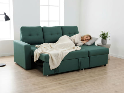 Convertible L Shaped Sectional Sleeper Sofa Bed, Saving Pull Out Couch