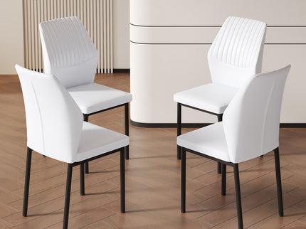 Ergonomic Simple Chair With Metal Leg