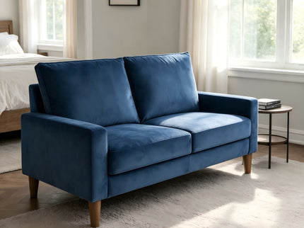 Upholstered Loveseat Sofa, 2 Seater Couch For Living Room Apartment