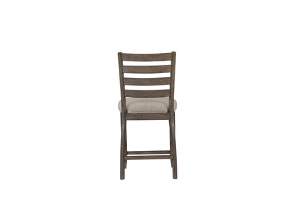 Counter Side Dining Stool With Ladder Back (Set of 2) - Gray