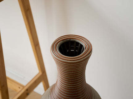 Tall Vase - Brown Decorative Floor Vase, Classic Neat Floor Vase Tall Freestanding Flower Holder, Artificial Rattan Vase, Floor Vase, Flower Holder For Home Decor - Gray