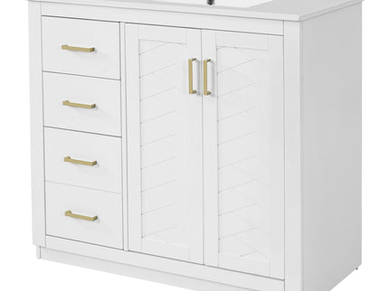 Bathroom Vanity With Sink Combo, Storage Cabinet, Freestanding Set With 3 Drawers & Soft Closing Doors