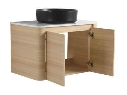 Mounted Bathroom Vanity With Art Sink & 2 Soft Close Doors