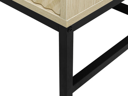 Carved 4 Door Sideboard With Storage, Adjustable Shelf