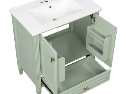 Freestanding Vanity With 1 Drawer & 2 Soft Close Doors With Door Mounted Storage