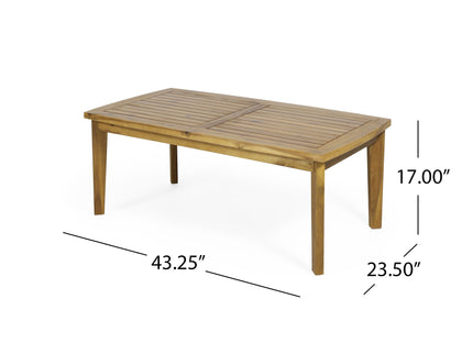 Outdoor Rectangular Coffee Table - Brown