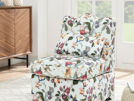 Stylish Flannel Dining Chair With Soft Cushion And Backrest