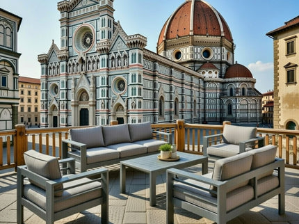 Outdoor Patio Set All-Weather With Thick Cushions