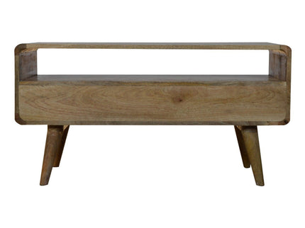 Solid Wood Curved Media Unit