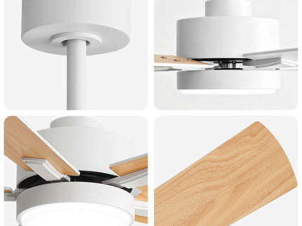 Reversible DC Motor Ceiling Fan With Dimmable LED Light For Living Room