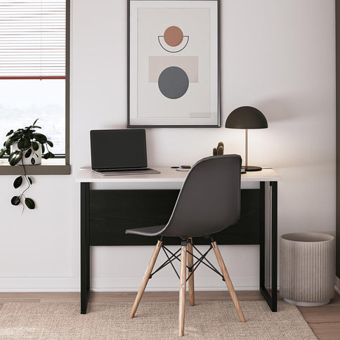 Sorina - Writing Desk - White / Light Oak