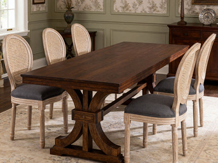 French Country Dining Chairs & Round Back (Set of 2)