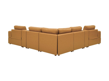 Upholstered Large Arms Sectional With Recliner Seats
