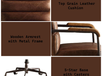 Harith - Retro Top Grain Office Chair