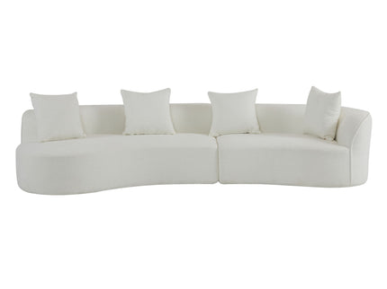 Elegant Curved Sectional Sofa With Full Foam Comfort